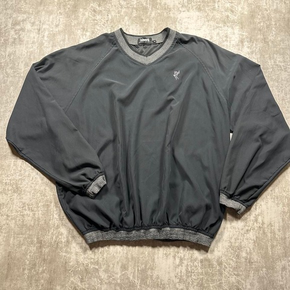 Ashworth Other - Vintage 90s Ashworth Golf Windbreaker Made in USA Men XL Black V-Neck Pullover